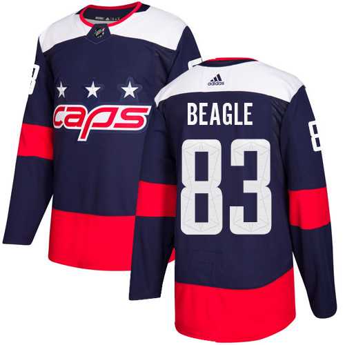Men's Adidas Washington Capitals #83 Jay Beagle Navy Authentic 2018 Stadium Series Stitched NHL Jersey
