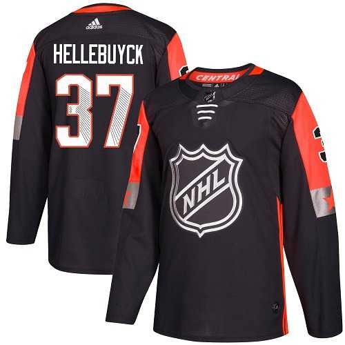 Men's Adidas Winnipeg Jets #37 Connor Hellebuyck Black 2018 All-Star Central Division Authentic Stitched NHL