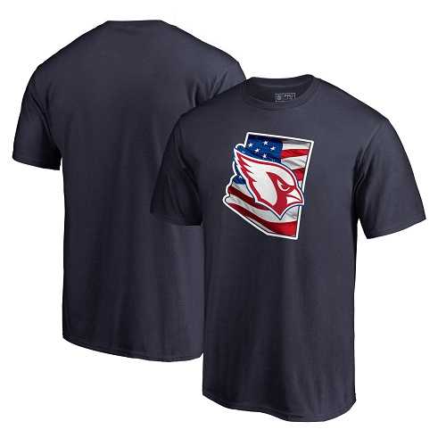 Men's Arizona Cardinals NFL Pro Line by Fanatics Branded Navy Banner State T-Shirt
