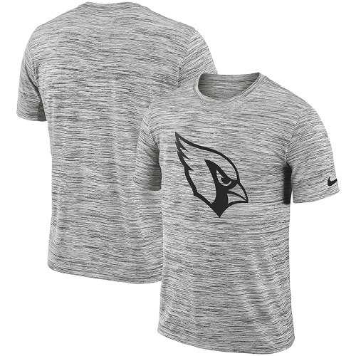 Men's Arizona Cardinals Nike Heathered Black Sideline Legend Velocity Travel Performance T-Shirt