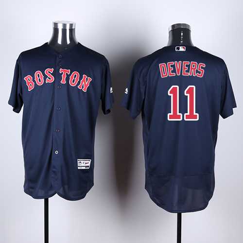 Men's Boston Red Sox #11 Rafael Devers Navy Blue Flexbase Authentic Collection Stitched MLB