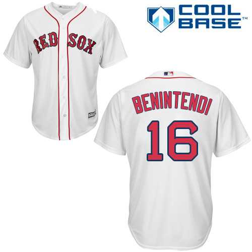 Men's Boston Red Sox #16 Andrew Benintendi White New Cool Base Stitched MLB