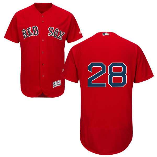 Men's Boston Red Sox #28 J. D. Martinez Red Flexbase Authentic Collection Stitched Baseball Jersey