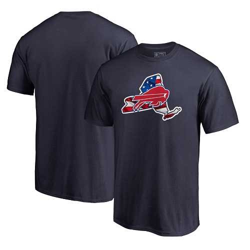 Men's Buffalo Bills NFL Pro Line by Fanatics Branded Navy Banner State T-Shirt