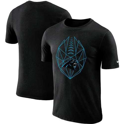 Men's Carolina Panthers Nike Black Fan Gear Icon Performance T-Shirt