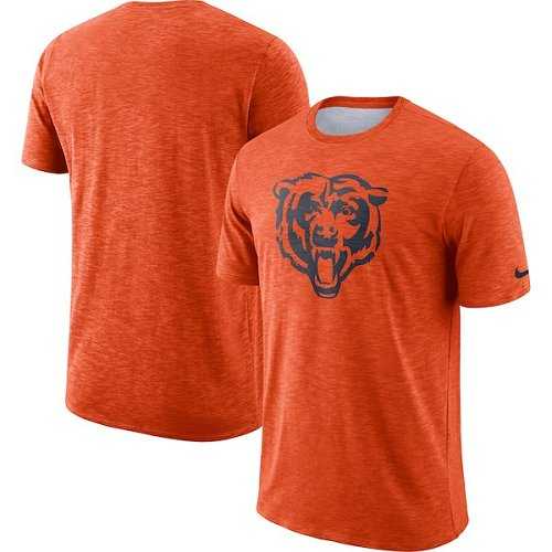 Men's Chicago Bears Nike Orange Sideline Cotton Slub Performance T-Shirt