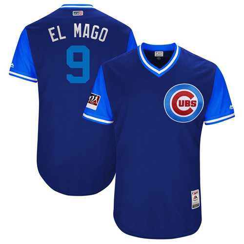 Men's Chicago Cubs #9 Javier Baez Royal El Mago Players Weekend Authentic Stitched MLB