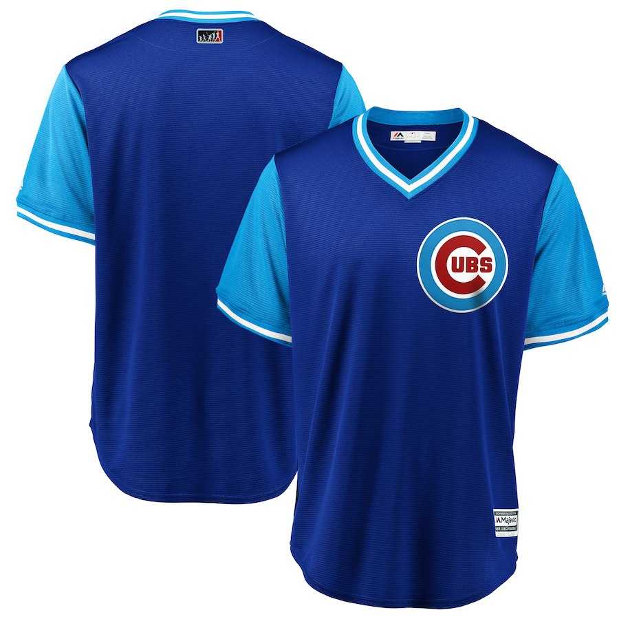 Men's Chicago Cubs Custom Royal Light Blue 2018 Players' Weekend Team Jersey Men's Chicago Cubs Custom Royal Light Blue 2018 Players' Weekend Team Jersey