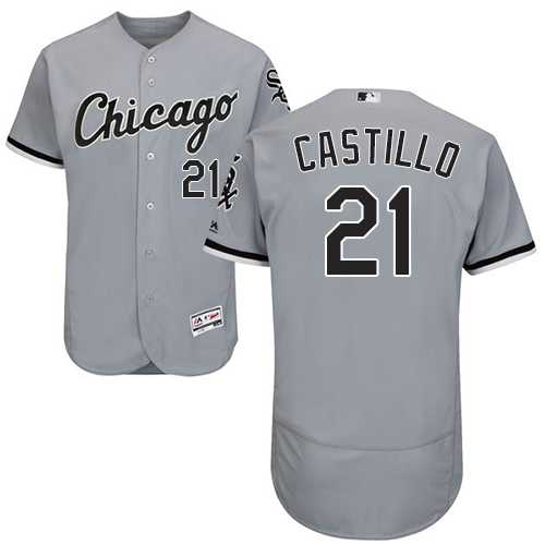 Men's Chicago White Sox #21 Welington Castillo Grey Flexbase Authentic Collection Stitched MLB