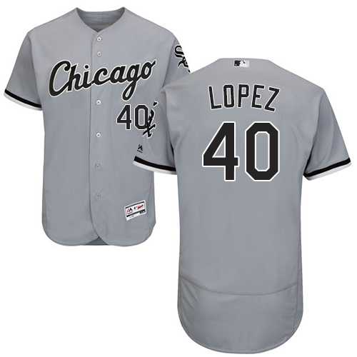 Men's Chicago White Sox #40 Reynaldo Lopez Grey Flexbase Authentic Collection Stitched MLBs