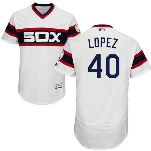 Men's Chicago White Sox #40 Reynaldo Lopez White Flexbase Authentic Collection Alternate Home Stitched MLBs