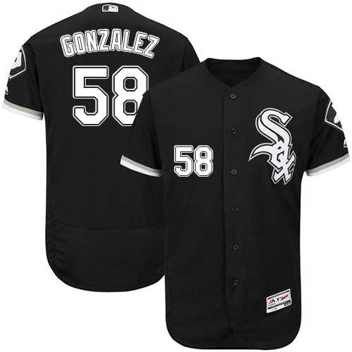 Men's Chicago White Sox #58 Miguel Gonzalez Black Flexbase Authentic Collection Stitched MLBs Men's Chicago White Sox #58 Miguel Gonzalez Black Flexbase Authentic Collection Stitched MLBs
