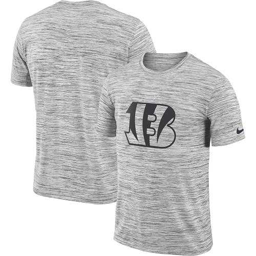 Men's Cincinnati Bengals Nike Heathered Black Sideline Legend Velocity Travel Performance T-Shirt