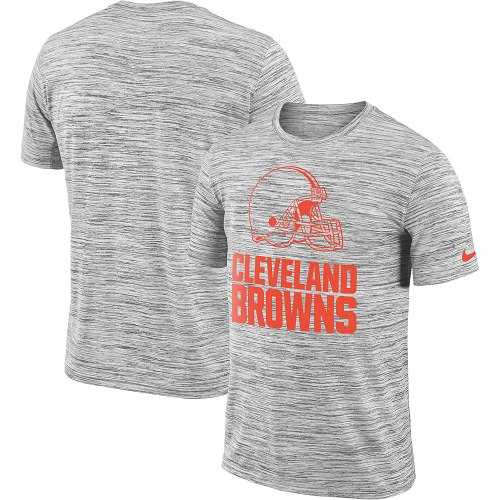 Men's Cleveland Browns Nike Heathered Black Sideline Legend Velocity Travel Performance T-Shirt