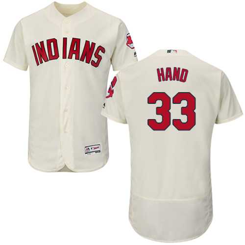 Men's Cleveland Indians #33 Brad Hand Cream Flexbase Authentic Collection Stitched MLB