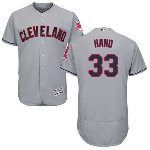 Men's Cleveland Indians #33 Brad Hand Grey Flexbase Authentic Collection Stitched MLB
