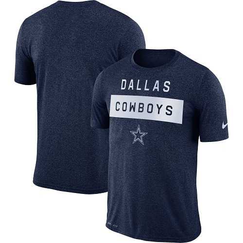 Men's Dallas Cowboys Nike Navy Sideline Legend Lift Performance T-Shirt
