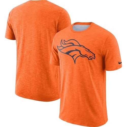 Men's Denver Broncos Nike Orange Sideline Cotton Slub Performance T-Shirt