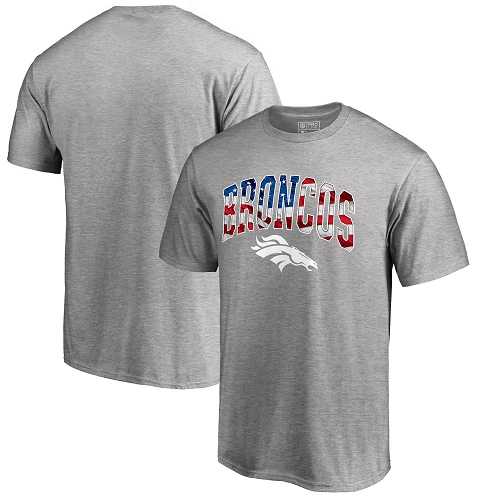 Men's Denver Broncos Pro Line by Fanatics Branded Heathered Gray Banner Wave T-Shirt