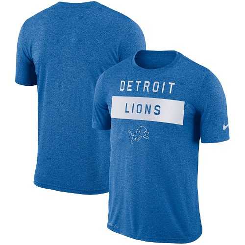 Men's Detroit Lions Nike Blue Sideline Legend Lift Performance T-Shirt