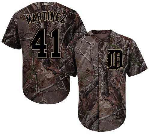 Men's Detroit Tigers #41 Victor Martinez Camo Realtree Collection Cool Base Stitched MLB