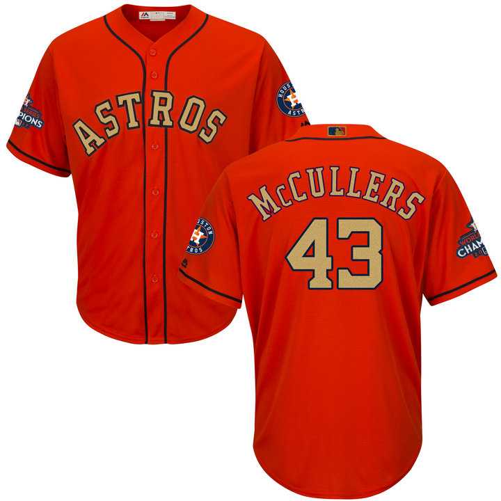Men's Houston Astros #43 Lance McCullers Orange 2018 Gold Program Cool Base Stitched Baseball Jersey