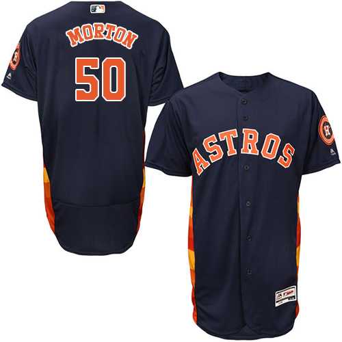 Men's Houston Astros #50 Charlie Morton Navy Blue Flexbase Authentic Collection Stitched MLB