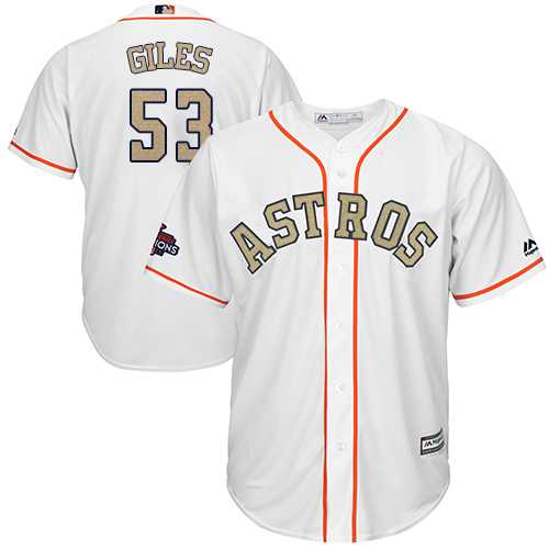 Men's Houston Astros #53 Ken Giles White 2018 Gold Program Cool Base Stitched Baseball Jersey