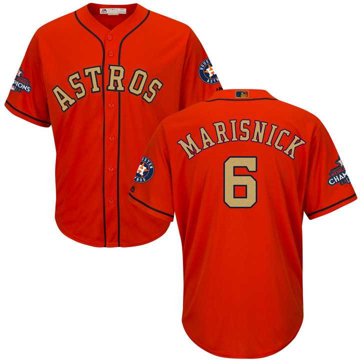 Men's Houston Astros #6 Jake Marisnick Orange 2018 Gold Program Cool Base Stitched Baseball Jersey Men's Houston Astros #6 Jake Marisnick Orange 2018 Gold Program Cool Base Stitched Baseball Jersey