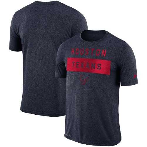 Men's Houston Texans Nike Navy Sideline Legend Lift Performance T-Shirt