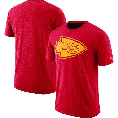 Men's Kansas City Chiefs Nike Red Sideline Cotton Slub Performance T-Shirt