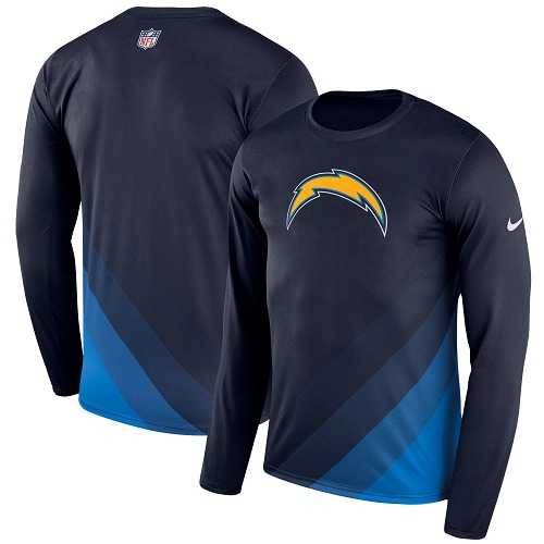 Men's Los Angeles Chargers Nike Navy Sideline Legend Prism Performance Long Sleeve T-Shirt