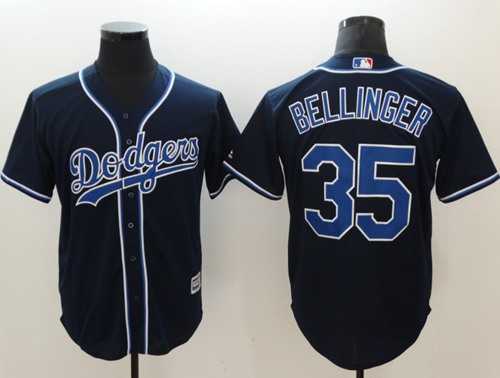 Men's Los Angeles Dodgers #35 Cody Bellinger Navy Blue New Cool Base Stitched Baseball Jersey Men's Los Angeles Dodgers #35 Cody Bellinger Navy Blue New Cool Base Stitched Baseball Jersey
