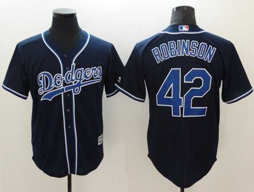 Men's Los Angeles Dodgers #42 Jackie Robinson Navy Blue New Cool Base Stitched Baseball Jersey