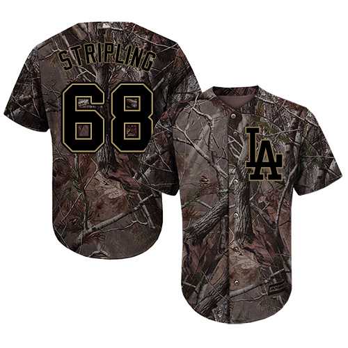 Men's Los Angeles Dodgers #68 Ross Stripling Camo Realtree Collection Cool Base Stitched MLB