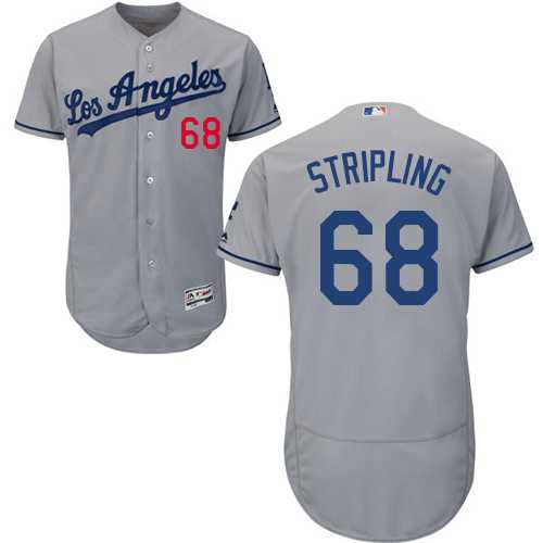 Men's Los Angeles Dodgers #68 Ross Stripling Grey Flexbase Authentic Collection Stitched MLB Men's Los Angeles Dodgers #68 Ross Stripling Grey Flexbase Authentic Collection Stitched MLB