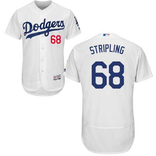 Men's Los Angeles Dodgers #68 Ross Stripling White Flexbase Authentic Collection Stitched MLB