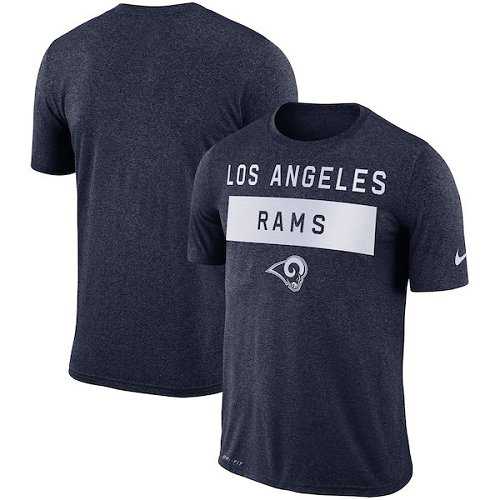 Men's Los Angeles Rams Nike College Navy Sideline Legend Lift Performance T-Shirt