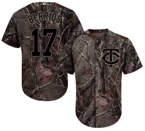 Men's Minnesota Twins #17 Jose Berrios Camo Realtree Collection Cool Base Stitched MLB
