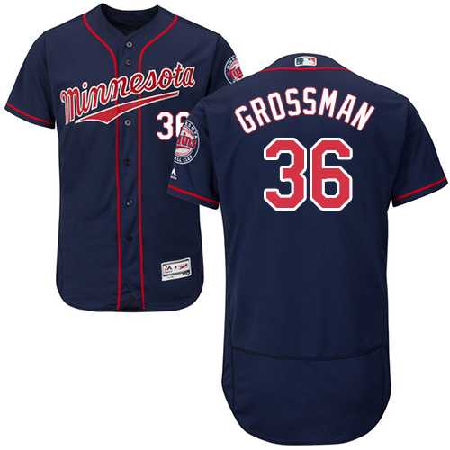Men's Minnesota Twins #36 Robbie Grossman Navy Blue Flexbase Authentic Collection Stitched MLB Jersey Men's Minnesota Twins #36 Robbie Grossman Navy Blue Flexbase Authentic Collection Stitched MLB Jersey