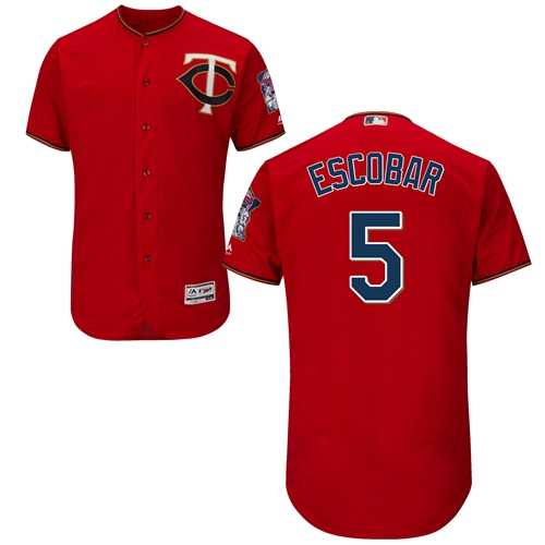 Men's Minnesota Twins #5 Eduardo Escobar Red Flexbase Authentic Collection Stitched MLB Jersey