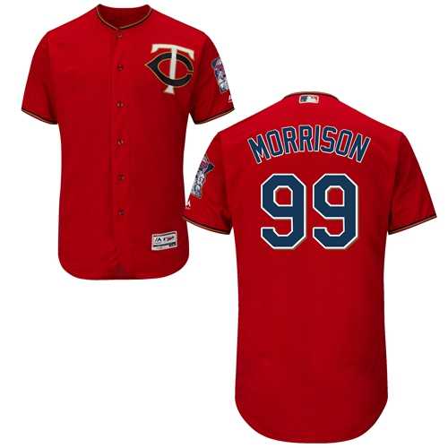 Men's Minnesota Twins #99 Logan Morrison Red Flexbase Authentic Collection Stitched MLB Jersey