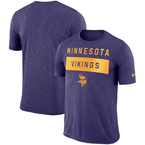 Men's Minnesota Vikings Nike College Purple Sideline Legend Lift Performance T-Shirt