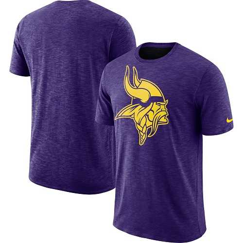 Men's Minnesota Vikings Nike Purple Sideline Cotton Slub Performance T-Shirt