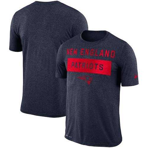 Men's New England Patriots Nike College Navy Sideline Legend Lift Performance T-Shirt