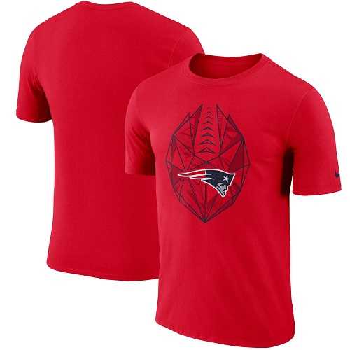 Men's New England Patriots Nike Red Fan Gear Icon Performance T-Shirt