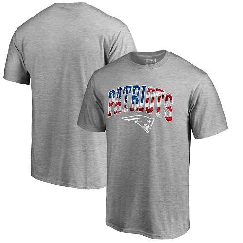 Men's New England Patriots Pro Line by Fanatics Branded Heathered Gray Banner Wave T-Shirt