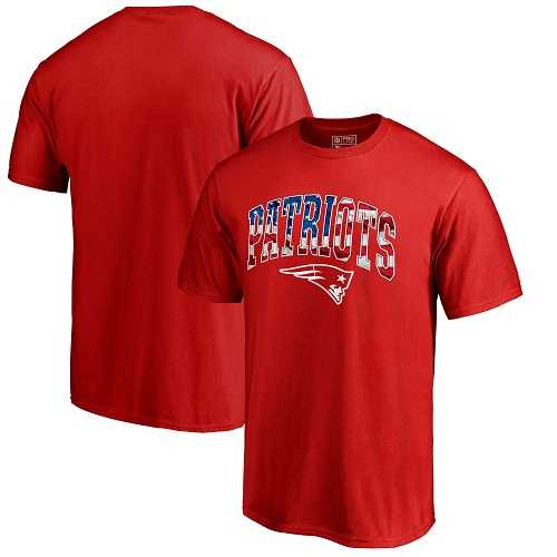 Men's New England Patriots Pro Line by Fanatics Branded Red Banner Wave T-Shirt