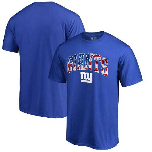 Men's New York Giants NFL Pro Line by Fanatics Branded Royal Banner Wave T-Shirt