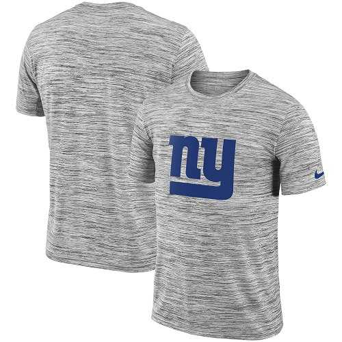 Men's New York Giants Nike Heathered Black Sideline Legend Velocity Travel Performance T-Shirt